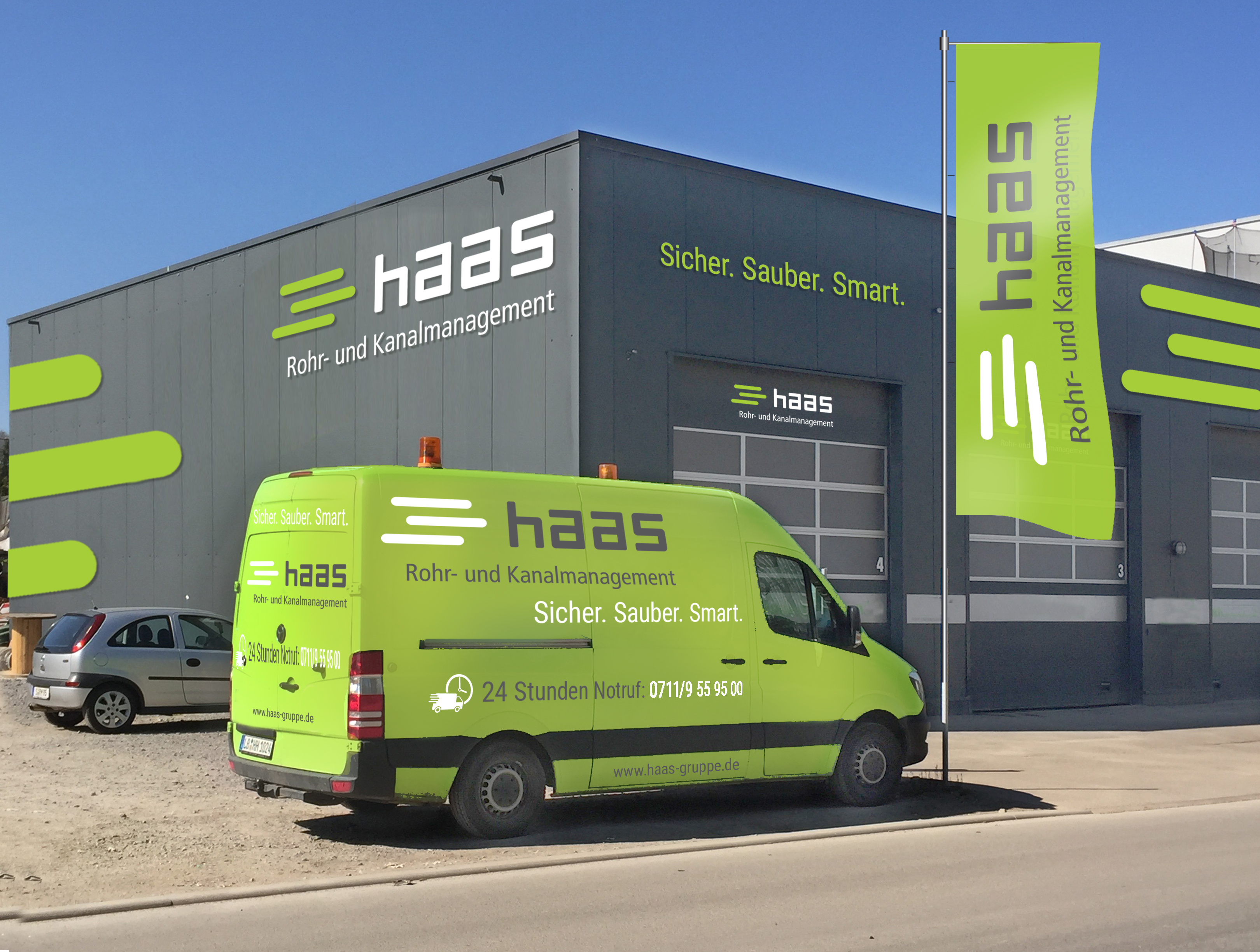 Fassade und Fahrzeug  Haas Stuttgart, Ludwigsburg & Region